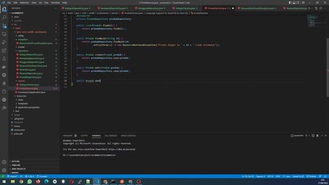 E-Commerce Menggunakan Spring Boot dan ReactJS - 04 Membuat JPA Repository, Service dan Controller смотреть онлайн