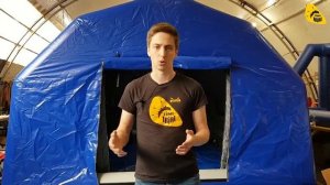 Надувная пневмокаркасная #палатка ТТ 29. #Производство TimeTrial