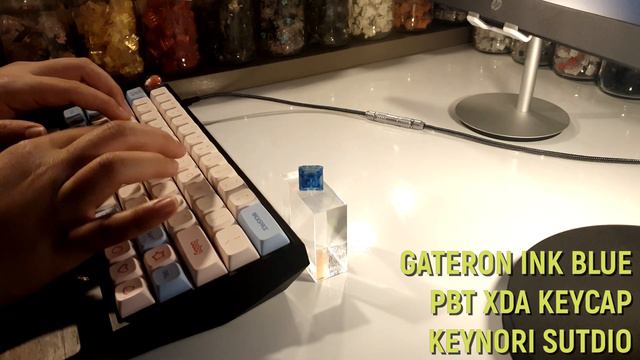 Gateron Inks Blue Switch Typing Sounds ASMR, PBT XDA Profile Keycap смотреть онлайн