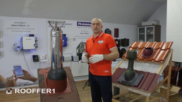 Проходной элемент piippu. Проход трубы через кровлю.