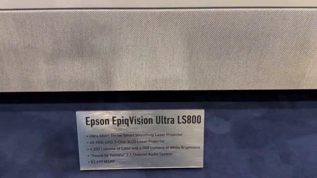Epson Introduces The EpiqVision Ultra LS800 4K PRO UHD Ultra Short Throw Projector At CEDIA 2022 смотреть онлайн