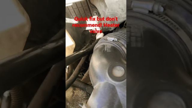 Heater valve bypass quick fix “ cargo van Chevy express