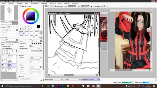 Speedpaint по фото в стиле аниме ll Рисование в Paint tool SAI смотреть онлайн