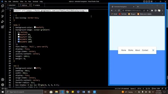 HTML 3D Animation responsible ||  Navbar using HTML, CSS and JavaScript