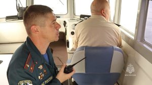 Учения на плавучем кране на акватории р. Зея