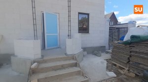 Строим гараж и крыльцо из газобетона на доме Сумароково