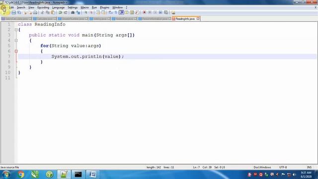 Java Introduction   Part 7  Reading Data by Command Line Argument in Java programming