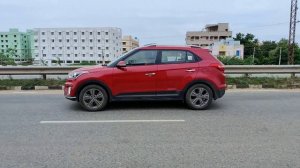 Hyundai Creta Road Presence Red Colour Car Looks At Highway | Oneplus 8 Slow Motion