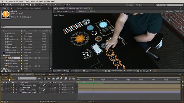 как сделать сенсорный дисплей в Adobe After Effects Часть 7) смотреть онлайн