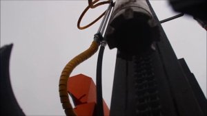Испытания бурового навеса UN-80LD. Колонковое бурение с пневмоударником от Бурспецтехники