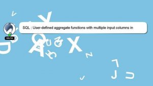 SQL : User-defined aggregate functions with multiple input columns in PostgreSQL