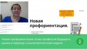 Новая профориентация: атлас профессий будущего, рынки и переход к компетентностной модели