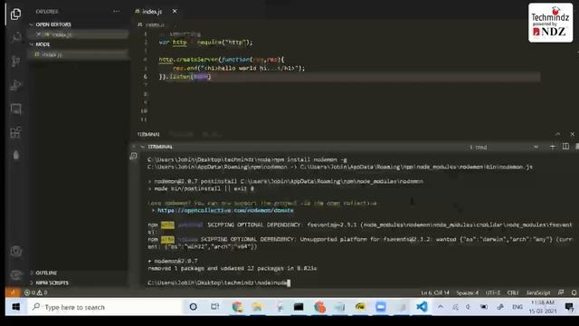 Free Mern Stack Tutorial for beginners by Techmindz | Free Node.js Tutorial  | Online Class | Part