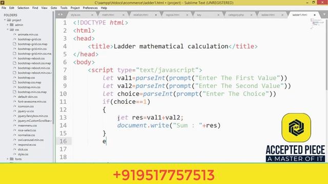 Ladder else if example in java script