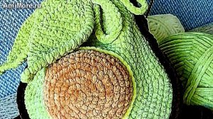 Амигуруми: схема Рюкзак Авокадо. Игрушки вязаные крючком - Free crochet patterns.