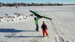 Винги зимой на лыжах