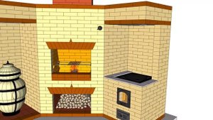 Порядовка углового мангала из облицовочного кирпича