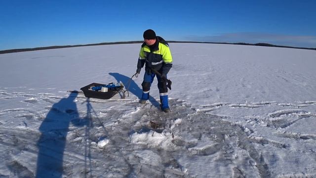 ЗИМНЯЯ РЫБАЛКА В КАРЕЛИИ НА НАЛИМА. смотреть онлайн