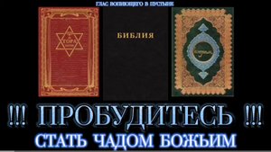 ПРОБУДИТЕСЬ. (Библия. Перезагрузка XXI.) БОЖИЙ ГЛАС.