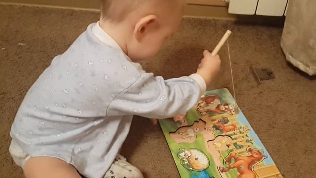 Магнитный пазл-мозаика Чей малыш? Домашние животные смотреть онлайн