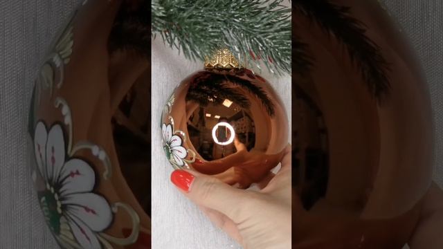 Арт. Л95  Шар с ручной росписью 100 мм «Ромашки»