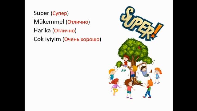 А1 Уровень! В турецком языке ответы на вопрос "Nasılsın?/как дела?"