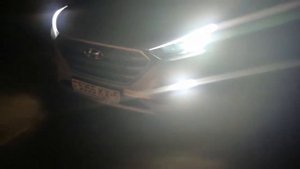 Led лампы в ПТФ Hyundai Tucson TL