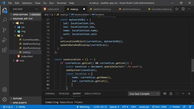 Build a Weather App with Vanilla Javascript | Javascript Project for Beginners