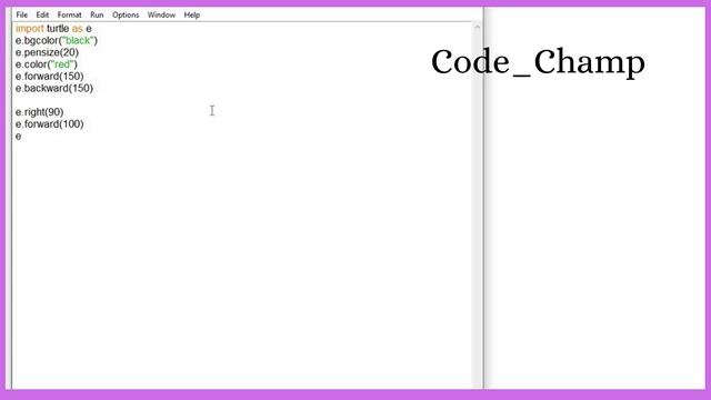 Draw letter E using Python Turtle | python turtle | python turtle graphics | python turtle drawing