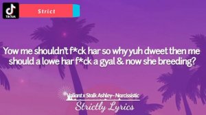 Valiant x Stalk Ashley - Narcissistic Lyrics | Strictly Lyrics