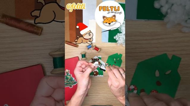 Новогодний домик из фетра своими руками / Ёлочные игрушки из фетра /DIY Felt Reindeer christmas