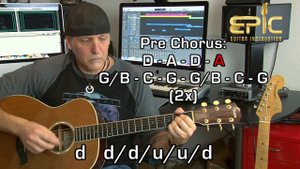 Pink Floyd Comfortably Numb Acoustic Guitar song lesson with strum patterns