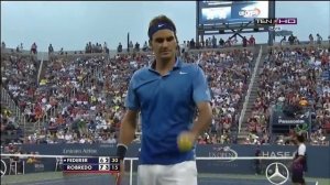 US Open 2013  R4   Set 2 Highlights   Roger Federer vs Tommy Robredo