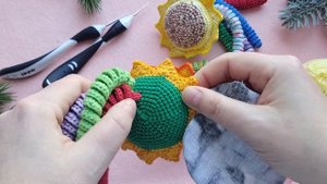 Экспресс МК подсолнух крючком для клуба 28 петель.