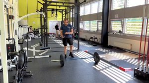 Фронтальные берпи через штангу