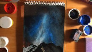 Космос акрилом acrylic drawing spaceart