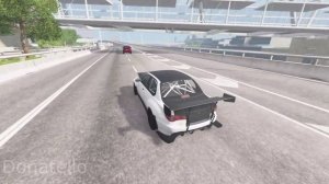 Гоночный автомобиль терпит крушение в BeamNG drive