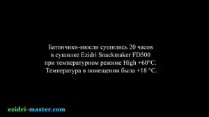 Батончики-мюсли в сушилке для фруктов