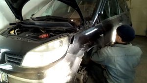 #Renaultscenic замена переднего крыла.