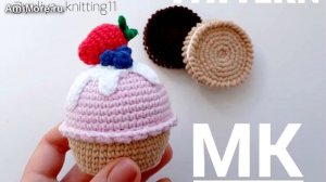 Амигуруми: схема Кексик и печенье. Игрушки вязаные крючком - Free crochet patterns.