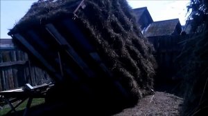 самодельная большая телега для сена