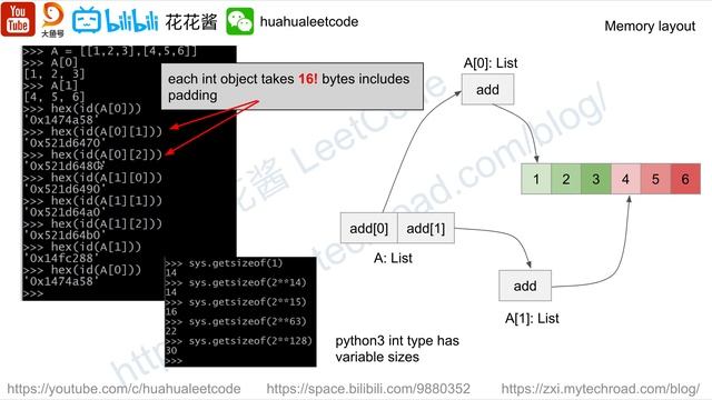 花花酱 - 多维数组和Python整型的内存布局 - CS大讲堂 EP12 смотреть онлайн