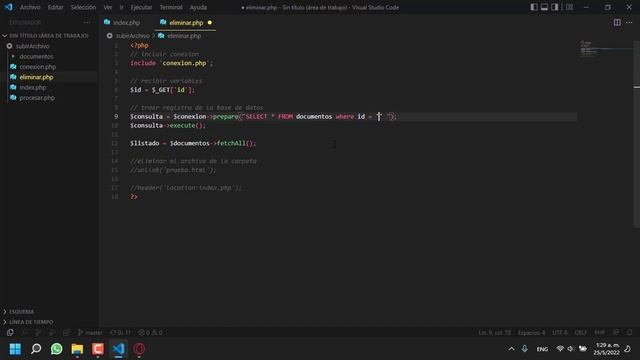eliminar archivos en php смотреть онлайн