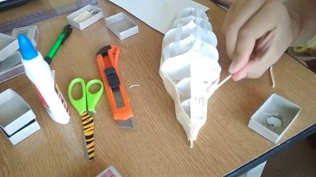 СОБИРАЕМ КОРАБЛИК СО СПИЧЕК #4. time lapse. YOUTH ART STUDIO смотреть онлайн