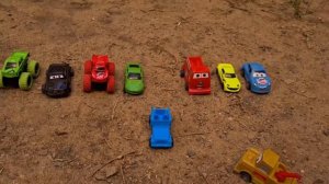 Молния Маквин и Мэтр учим цвета джип монстр трак полиция пожарная