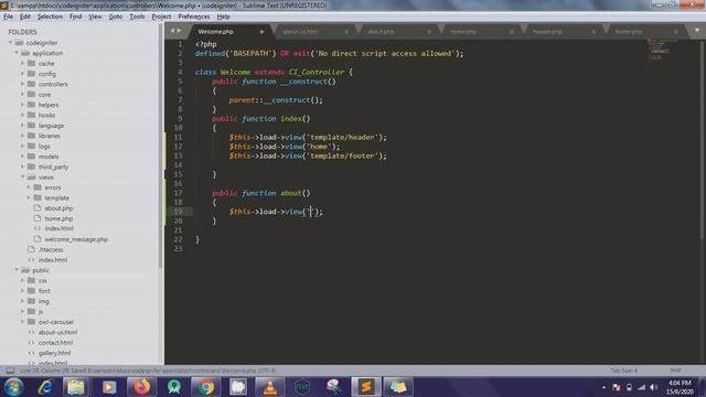 Codeigniter 3 Tutorial for beginner || Bootstrap HTML Theme Integration