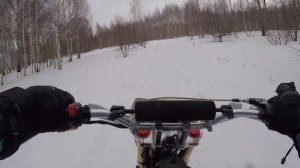 Kayo T4 по снегу на гусенице