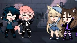 Полицаи гача клип (gift for Gacha cola,Studio cookie, Vanilla, Black Emily)