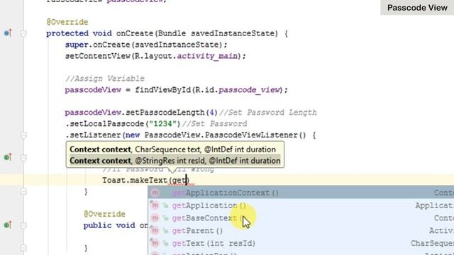 How to Implement Passcode View in Android Studio | PasscodeView | Android Coding