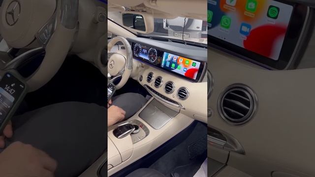 S-class, Maybach, Scoupe 222 на штатный монитор установим Apple Carplay, подключим в штатную систем